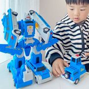 小朋友生日礼物4岁男孩组装拼装飞机，金刚机器人变形益智玩具耐摔