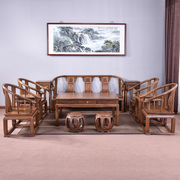 鸡翅木沙发红木家具小户型新中式，纯实木n整装明清仿古沙发椅