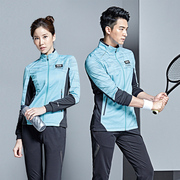 韩版秋冬季款羽毛球服长袖，套装男女训练服外套长网球服速干运动服