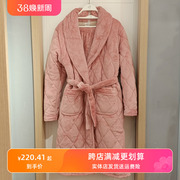 都市丽人秋冬LH37B8女士珊瑚绒睡衣加厚长款睡袍两件套家居服