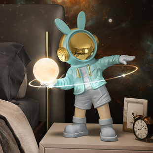 创意台灯床头灯太空人月球灯儿童，送男生生日礼物客厅卧室氛围夜灯