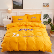 NBA湖人队纯棉床上用品科比24号周边宿舍床单被套篮球礼物四件套