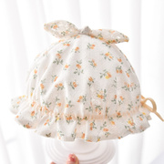 婴儿遮阳帽小月龄0一到3个月帽子夏款超萌女款儿童防嗮女宝宝洋气