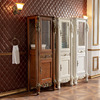 奥卫冠欧式浴室柜边柜橡木实木钢化玻璃浴室，边柜立柜夹缝柜高柜