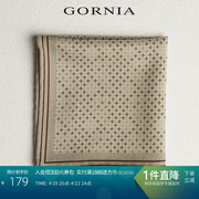 gornia格罗尼雅男士方巾，100%绵羊毛时尚商务，休闲美观耐用口袋巾
