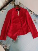 竹*女士唐装修身上衣，民族风服装中式掐腰女装，长袖西服外套中国红