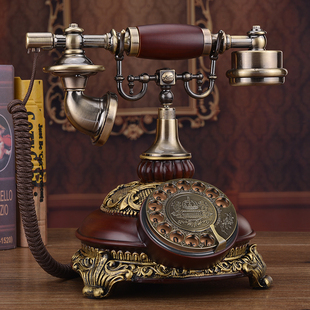 欧式仿古电话机老式转盘复古电话机，创意时尚办公电话无线插卡座机