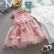 童装女童夏装连衣裙0-1-2-3岁婴幼，儿童吊带背心，裙子女宝宝公主裙