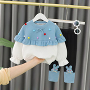 女宝宝洋气2022秋装衣服2周岁半3女婴儿童装小女孩春秋款两件套装