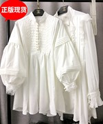 白色蕾丝连衣裙2023春夏仙女裙，宫廷风气质，复古泡泡袖欧洲裙子收腰