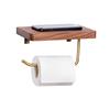 胡桃木纸巾架实木质厕所手纸架浴室黄铜厕纸架创意卷纸架卫生纸盒