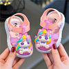 儿童凉鞋夏季男女包头软底防滑学步鞋宝宝0-3岁婴幼儿塑胶洞洞鞋