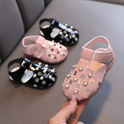 宝宝凉鞋女宝宝婴儿鞋子夏季不掉鞋软底防滑学步鞋女童洋气公主鞋