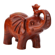 木雕大象摆件家居客厅木制工艺品 新婚礼物送新人吉祥如意红木象