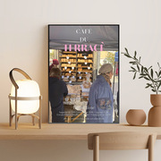 欧洲面包店咖啡馆书屋 早餐市集 复古装饰海报画芯墙贴小清新ins
