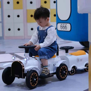 儿童小火车可坐人电动车四轮遥控汽车男女孩，双人宝宝大人玩具童车