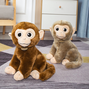 仿真猴子公仔毛绒玩具大眼，猴动物园金丝猴玩偶抓机布娃娃生肖猴女