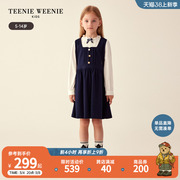 TeenieWeenie Kids小熊童装女童23年款秋季英伦风假两件连衣裙