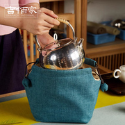 吉佰家烧水壶茶壶包银壶袋旅行茶具收纳包户外便携式布袋紫砂壶大