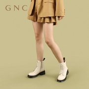 GNC复古马丁靴商场同款圆头牛皮冬季英伦风时尚潮流休闲短靴