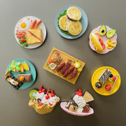 创意食玩树脂冰箱贴 3D立体个性创意食物冰箱贴 家居饰品仿真食物