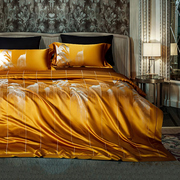 重磅桑蚕丝四件套奢华高档床品高端真丝床单被套丝绸床上用品套件