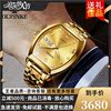 瑞士手表男士T全自动机械表大表盘18k纯黄金色名表牌十大