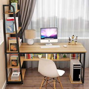 电脑桌台式家用学生写字台，组合双人卧室，书柜一体办公桌书桌带书架