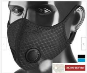 骑行口罩防尘防雾霾运动口罩带呼吸阀，kn95防护滤芯面罩男女活性炭