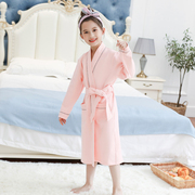 女童睡袍2024春秋儿童睡衣，小女孩公主洋气，纯棉长袖家居服浴袍