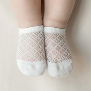 W484韩国进口男女宝宝夏季凉爽透气船袜 短袜 婴儿童睡眠袜子