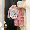 小沐沐女童秋装上衣洋气，2023儿童时髦套装，女宝宝洋气两件套