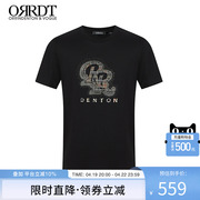ORRDT短袖T恤衣服男休闲青年夏季圆领薄款修身印花欧美复古