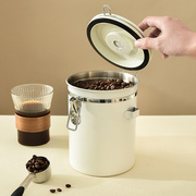 咖啡豆保存罐真空单向排气咖啡粉密封罐奶粉食品级不锈钢收纳罐子