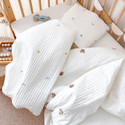 婴儿床床笠纯棉a类夹棉，拼接床床单宝宝床垫，套定制ins新生儿童床罩