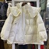 欧洲站娃娃领羽绒服女加厚冬装2023年设计感小众短款韩版外套