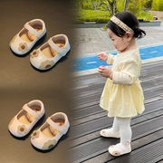 婴儿公主鞋春秋女宝宝软底，学步鞋0一1-2岁小童鞋，婴幼儿方口小皮鞋