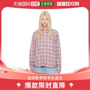 香港直邮潮奢 Acne Studios 女士粉色格纹衬衫