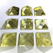 天然黄水晶金字塔晶体透颜色好黄水晶原石打磨金字塔水晶饰品摆件