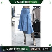 韩国直邮JESSI NEWYORK 蓝色 不对称 棉裙子 MC1-NRSC2460