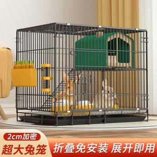 兔子笼子家用室内侏儒兔，新型专用兔笼，大号荷兰猪豚鼠笼双层兔窝笼