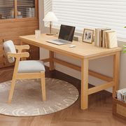 书桌实木电脑桌家用中小学生学习桌简易出租屋工作台，办公写字桌子