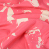 不规则几何图案霓，粉红色真丝棉布料柔软不透光泽连衣裙衬衣面料