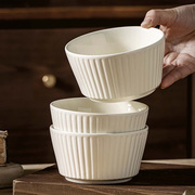 超划算9.9四个饭碗4.5英寸陶瓷家用米饭碗复古早餐碗甜品小碗