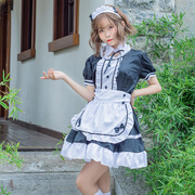 cosplay日系大码黑白女佣制服套装洋装演出服咖啡厅日本女仆装