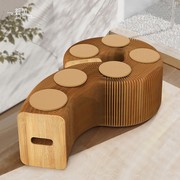 折叠伸缩纸凳风琴凳床尾长凳客厅家用凳子卧室创意家具简约现代