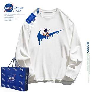 NASA联名宇航员儿童装长袖T恤秋季纯棉上衣男童女童中大童亲子装
