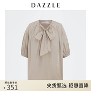 DAZZLE地素奥莱 设计感小众宽松系带衬衫上衣女2D2D4061L