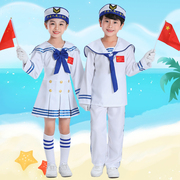 61节海军制服儿童水手服女童，六一套装合唱演出服，小海军童装兵