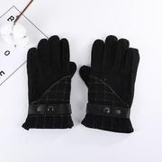 男士冬季手套，加厚保暖防风防寒冬天手套骑车健身棉手套